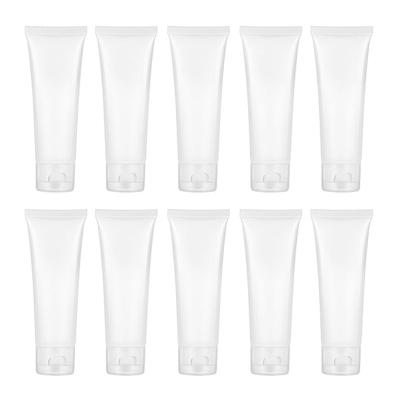 GAXIRE Vosarea 10pcs 50ml Refillable Bottles Travel Squeeze Bottles Storage Container with for Shampoo Facial Cleanser Toner Hand Cream Body Lotion
