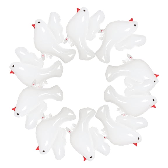 GAXIRE 10Pcs White Dove Balloons for Party Decoration Wedding Birthday Foil Balloon Decor