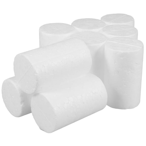 GAXIRE 10Pcs White Foam Cylinders for DIY Projects Cylindrical Crafting Base All Age Groups