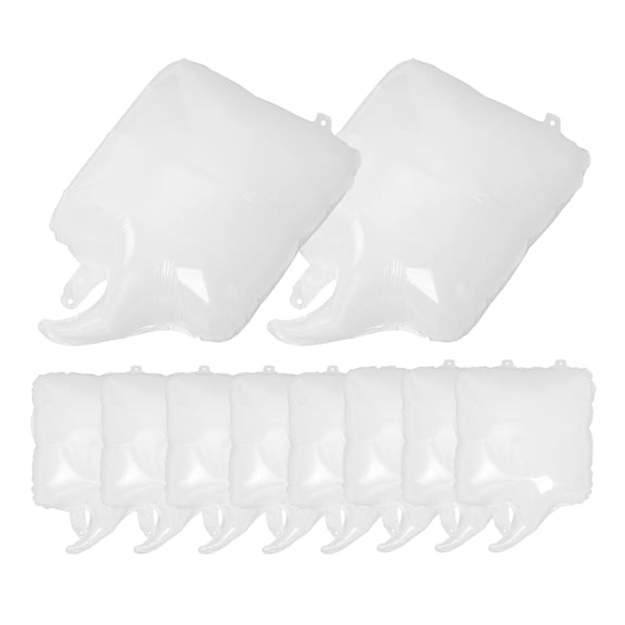 GAXIRE 10Pcs White Square Foil Balloons Aluminum Balloon for Festival Birthday Wedding Decorations