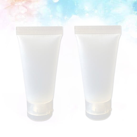 GAXIRE 10pcs 50ml Refillable Bottle Travel Squeeze Bottle Storage Container with for Shampoo Facial Cleanser Toner Hand Cream Body Lotion