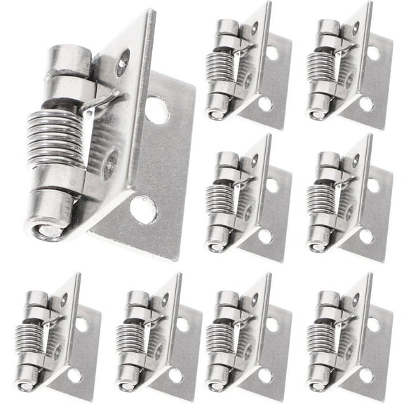 GAXIRE 10pcs Automatic Closing Spring Loaded Hinges Spring Hinge Silver Finish