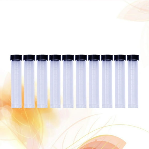 GAXIRE 10pcs Transparent Sealed Tube Needle Holder Organizer Plastic Storage Bottle (11cm, 38#)