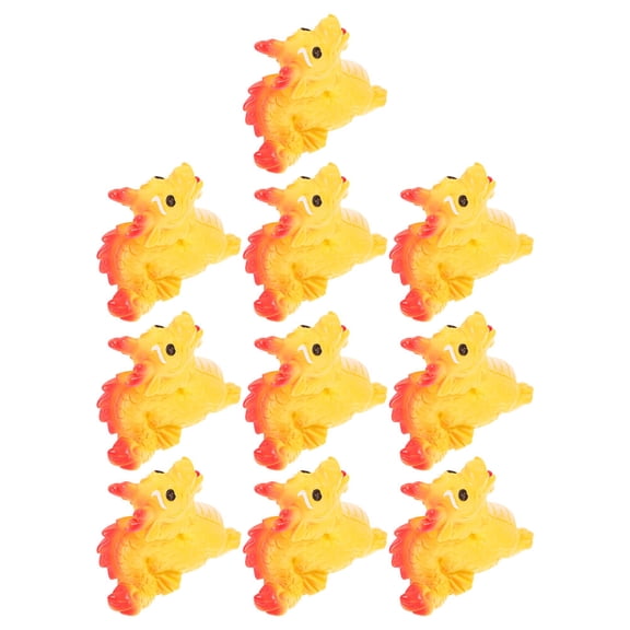 GAXIRE 10pcs Creative Mini Dragon Figurines Set Resin Diy Scene Decor For Home Mini Dragon Figurine Adorable Cartoon Dragon Statue Craft