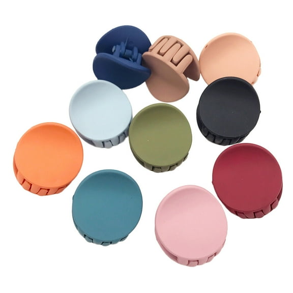GAXIRE 10pcs Hair Clip Mini Claw Round Non-Slip Accessories for Girls in Macarons Color