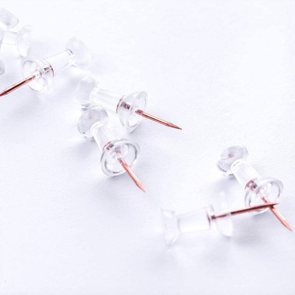 GAXIRE 2 Boxes Clear Push Pins Acrylic for Home Decoration and Art Projects