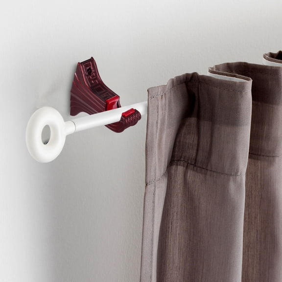 GAXIRE 12Pcs Closet End Support Bracket Dark Red Plastic Stable Load Bearing for Home Decor Accessories