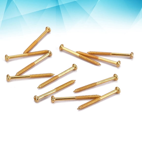 GAXIRE 12Pcs Guitar Screws Kit Plated Gold Metal Compatible with Pb Jb Pickups Machine Use