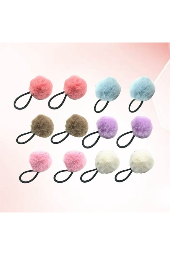 Set of 12 Fabric Hair Ties for Women, Soft Shaped Elastic Hair Bands, 2 Inch Diameter