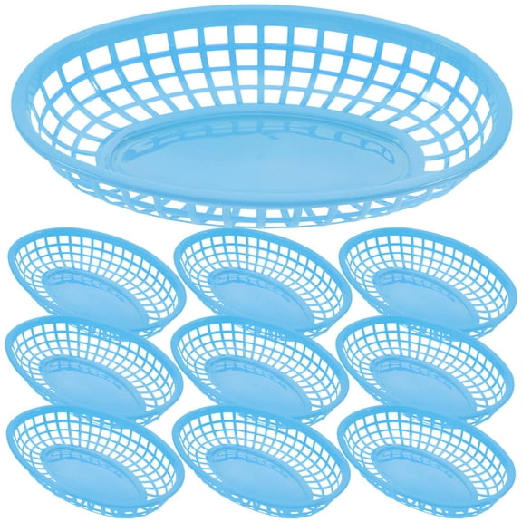 GAXIRE 12Pcs Reusable Plastic Snack Serving Plates with Lattice Design for Food Storage and Picnics