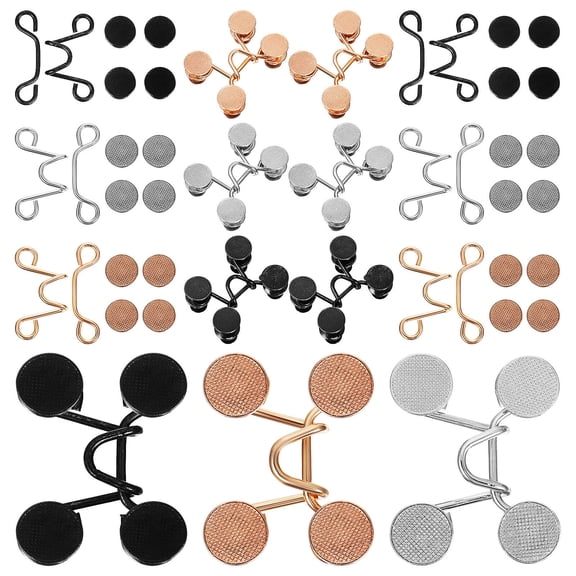 GAXIRE 15 Sets Waist Tightener Buttons for Pants, Metal, 0.59 x 0.31 x 0.20 in, Easy to Use and