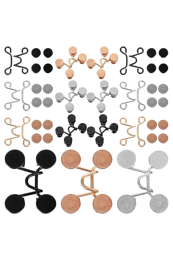 15 Sets Waist Tightener Buttons for Pants, Metal, 0.59 x 0.31 x 0.20 in, Easy to Use and