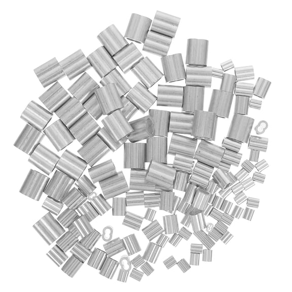 GAXIRE Ferrule Sleeves for Wire Rope Aluminum 150Pcs