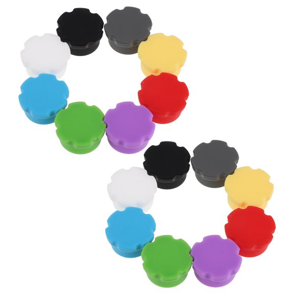 GAXIRE 16Pcs Protective Silicone Caps for 3Ml Glass Vials Reusable Leak Proof Dustproof Replacement Lids