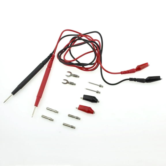 GAXIRE 18-Piece Digital Multimeter Test Probes Set with Red PVC Insulation for Electrical Testing and Field Service Use