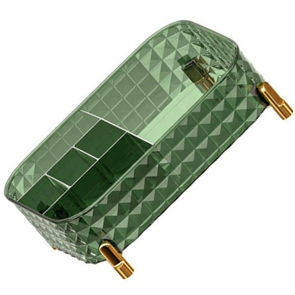 GAXIRE Green Cosmetic Organizer ABS Makeup Holder for Vanity Bathroom Countertop Storage and Decor