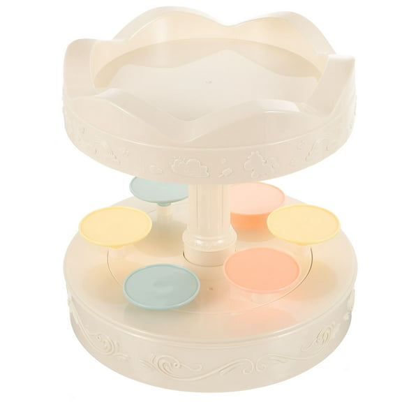 GAXIRE Rotating Carousel Cupcake Display Revolving Carousel Cupcake Holder Multi Plastic 1Pcs