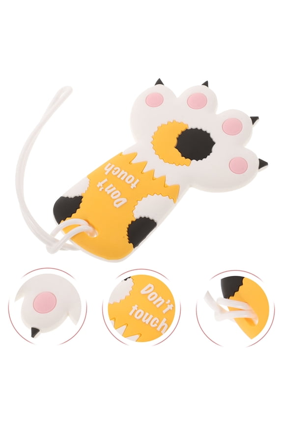 1Pack Cat Paw Luggage Tag Cute Silicone Anti Loss for Suitcases Travel Kids