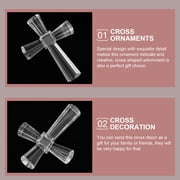 GAXIRE Holy Crystal Cross Figurine Compact and Safe Gift for Believers