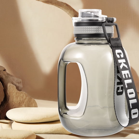 GAXIRE Sports Bottle Jug Black Plastic 1 Piece Leak- Fitness Bottle