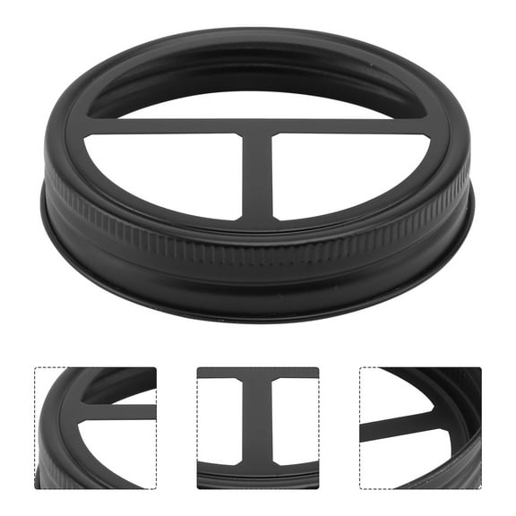 GAXIRE 1-Pack Stainless Steel Divided Compartment Jar Lid for Kitchen Canning and Food Storage Use