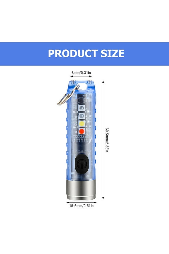 Adjustable Keychain Light with Multiple Light Colors, ABS Material, Portable and Bright, 1 Set