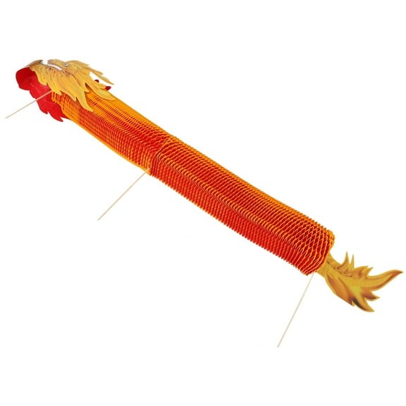 GAXIRE Dragon Decoration Paper 3D Shape Golden 1Pack 150cm Height