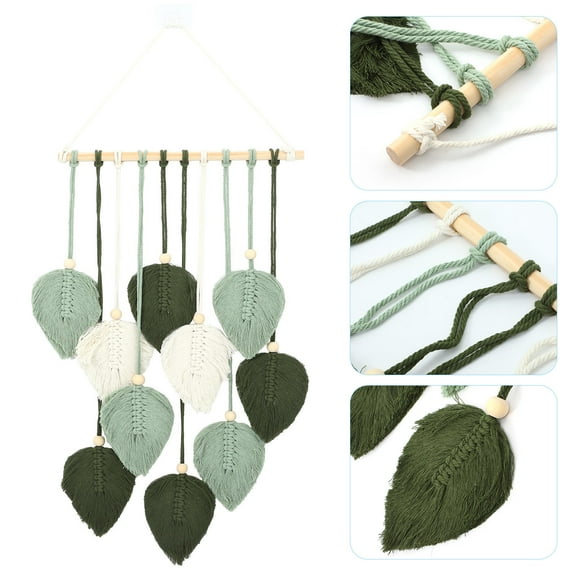 GAXIRE Home Decorative Accessories Macrame Tapestry Light Green 1Pack