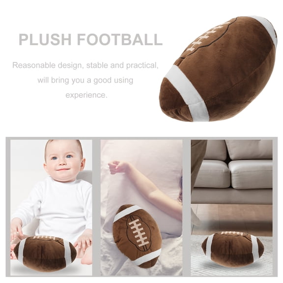 GAXIRE Football Throw Pillow Plush Sports Theme Stuffed Toy Boys Living Room 1Pack
