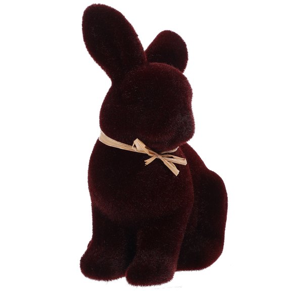GAXIRE Brown Statue Standing Moss Bunny Figurine Home Decor 11.8x5.9x3.9in Indoor Outdoor