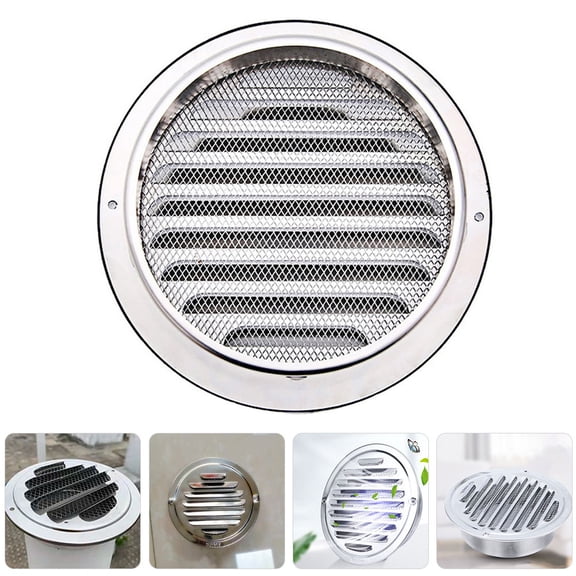 GAXIRE Round Shape Ventilation Grille Air Vent Protector Stainless Steel 12.5x12.5cm for Exterior Wall 1Pack