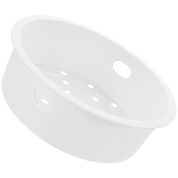 GAXIRE 1-Pack Steamer Basket 3L Capacity White Round Shape and Cold PP Material for Cooking