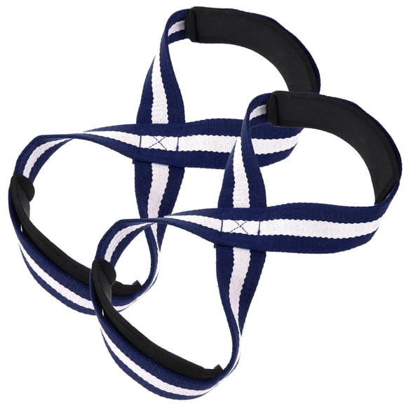 GAXIRE 1Pair Blue Fitness Lifting Straps for Weightlifting Durable Support for Barbell and Workout