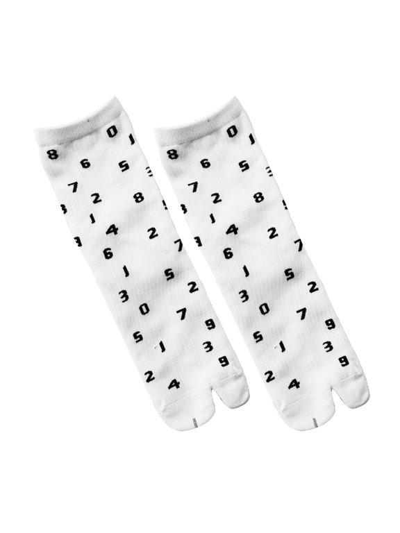 Cotton Split Toe Socks Breathable Comfortable White for Couples