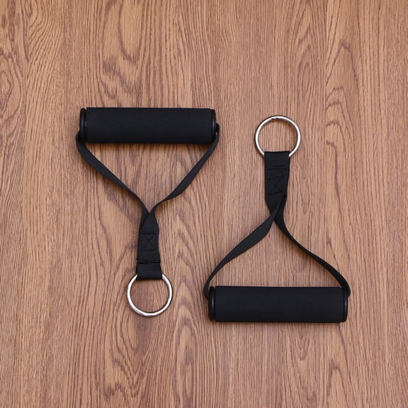 GAXIRE 1 Pair Non- Foam Grip Pull Rope Handles with Metal for Fitness Equipment and Training Accessories