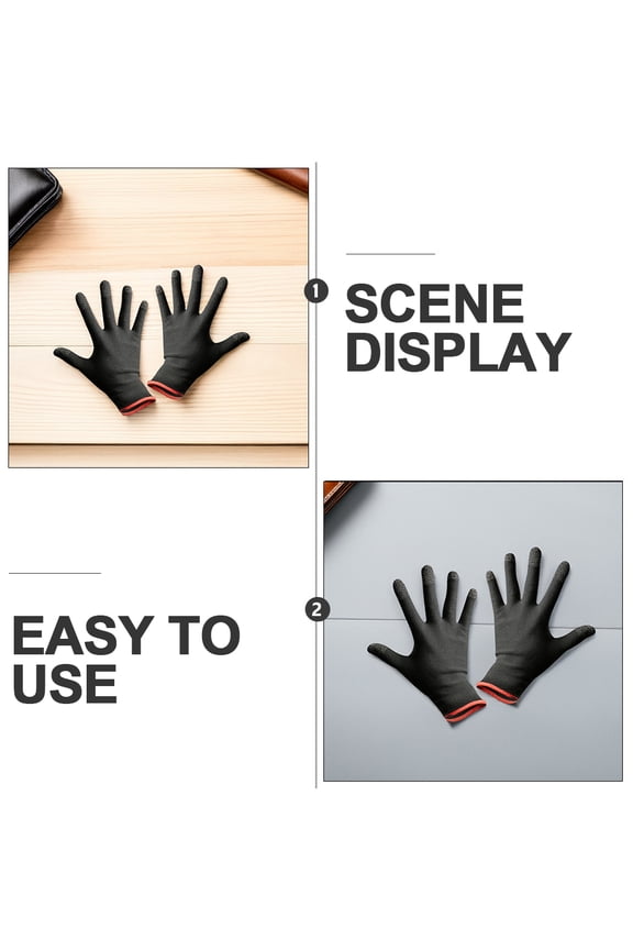 Black Touchscreen Gloves, 1 Pair with Enhanced Grip and Sweat-Resistant Technology for Smartphones and Devices