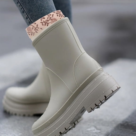 GAXIRE 1Pair Thickened Insulated Boot Liners for Rain Boots Providing Warm Comfort