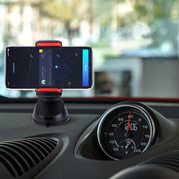 GAXIRE 1Pc 360 Degree Rotation Mobile Phone Holder Black Stable Navigator Support for Car Dashboard