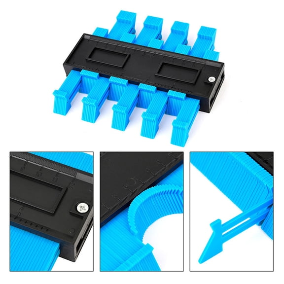 GAXIRE 1Pc Copy Duplicator 6 Inches Blue ABS Plastic Profile Gauge for Precise Tile and Pipe Marking