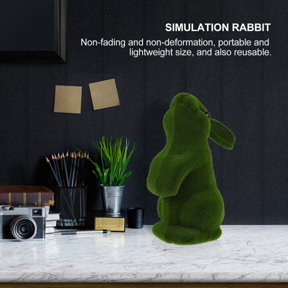 GAXIRE Flocking Green Moss Interior Decoration Ornament 1 Pc
