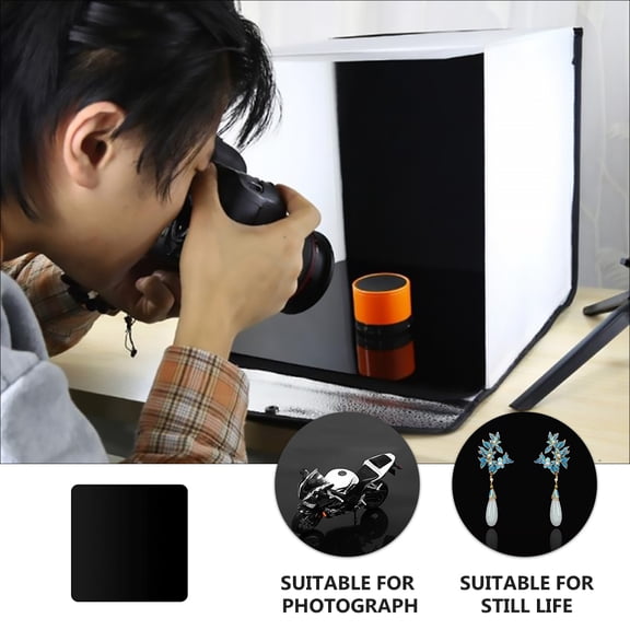 GAXIRE 1Pc Portable Black Acrylic Mirror Board for Cosmetics Photography and Display