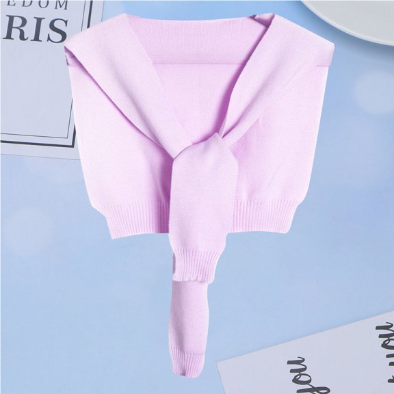 GAXIRE Knitted Acrylic Fake Collar Scarf Shawl for Ladies Outdoor Use 1 Pc