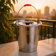 GAXIRE 1Pc Premium Stainless Steel Water Bucket Thickened and Durable for Home Hotel Pasture Use