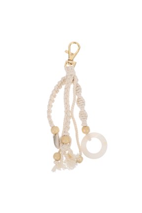 1Pc Simple White Tassel Key Chain Pendant for Bag Hanging and Decorative Use