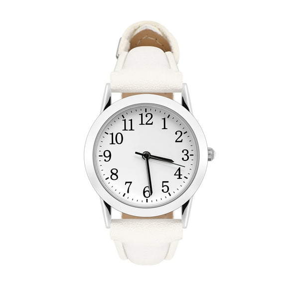 GAXIRE Women's Analog Watch with Metal Buckle and White Strap Stylish Casual Timepiece