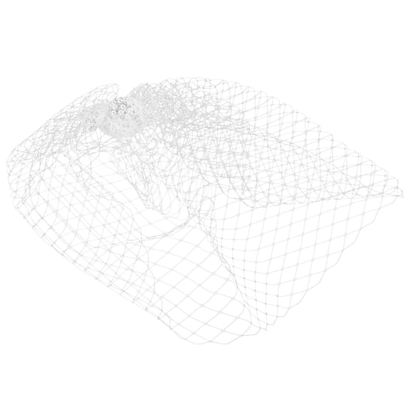 GAXIRE 1Pcs Bridal Accessory Wedding Birdcage Veil White Cloth Mesh for Women