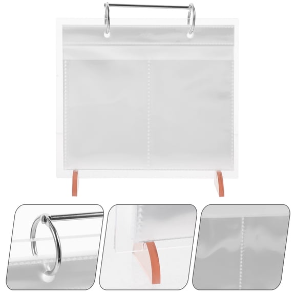 GAXIRE Acrylic Desktop Photo Album Stand, Transparent Rectangular Holder for Home, Office, Modern Design Decoration