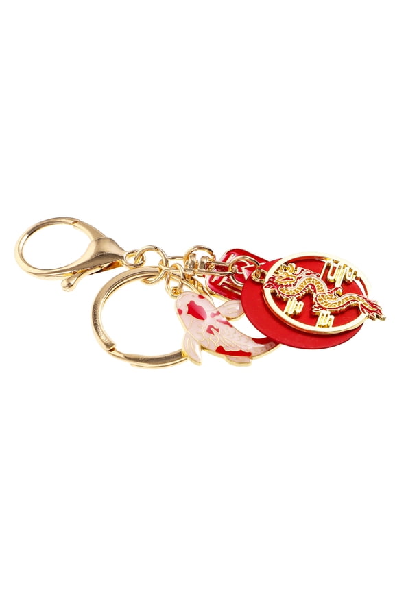 Dragon Key Charm Bag Pendant Metal Multi-Colored 1Pcs