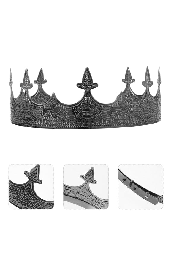 Metal Headband for Men Retro Style Cosplay Accessory Costume Prop