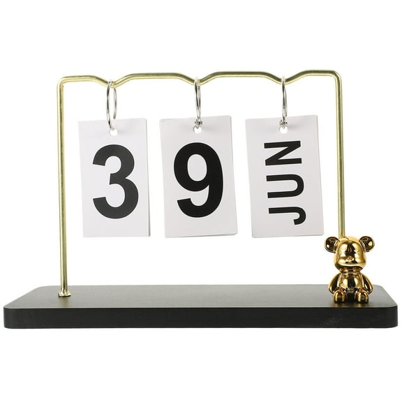 GAXIRE Black Office Calendar 11.8x3.5x6.1in for Home and Office Use, Desk Planner, Monthly Organizer, Office Supplies